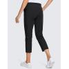 imageCRZ YOGA 4Way Stretch Golf Capri for Women 23quot Casual Yoga Dress Work Pants with Pockets Workout Athletic TravelBlack