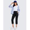 imageCRZ YOGA 4Way Stretch Golf Capri for Women 23quot Casual Yoga Dress Work Pants with Pockets Workout Athletic TravelDark Zebra