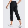 imageCRZ YOGA 4Way Stretch Golf Capri for Women 23quot Casual Yoga Dress Work Pants with Pockets Workout Athletic TravelDark Zebra