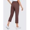 imageCRZ YOGA 4Way Stretch Golf Capri for Women 23quot Casual Yoga Dress Work Pants with Pockets Workout Athletic TravelTaupe
