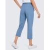 imageCRZ YOGA 4Way Stretch Golf Capri for Women 23quot Casual Yoga Dress Work Pants with Pockets Workout Athletic TravelUniverse Blue