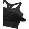imageCRZ YOGA Butterluxe Womens YBack Racerback Longline Sports Bra  Padded Scoop Neck Workout Crop Tank Top with Built in PadsBlack