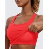imageCRZ YOGA Butterluxe Womens YBack Racerback Longline Sports Bra  Padded Scoop Neck Workout Crop Tank Top with Built in PadsDeep Red