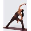 imageCRZ YOGA Butterluxe Womens YBack Racerback Longline Sports Bra  Padded Scoop Neck Workout Crop Tank Top with Built in PadsHot Fudge Brown