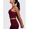 imageCRZ YOGA Butterluxe Womens YBack Racerback Longline Sports Bra  Padded Scoop Neck Workout Crop Tank Top with Built in PadsRed Merlot