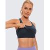 imageCRZ YOGA Butterluxe Womens YBack Racerback Longline Sports Bra  Padded Scoop Neck Workout Crop Tank Top with Built in PadsTrue Navy