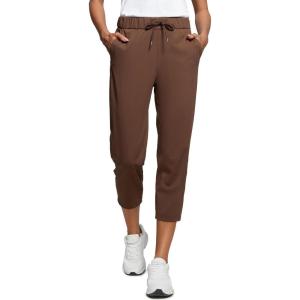 imageCRZ YOGA 4Way Stretch Golf Capri for Women 23quot Casual Yoga Dress Work Pants with Pockets Workout Athletic TravelCoffee Brown