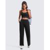 imageCRZ YOGA Butterluxe Molded Cup Longline Sports Bras for Women  V Neck Yoga Workout Crop Tank Top with Built in PadsBlack