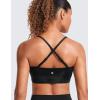 imageCRZ YOGA Butterluxe Womens Adjustable Spaghetti Thin Strap Sports Bra  Padded Wireless Square Neck Workout Yoga ClothesBlack Tie Dye Flowers