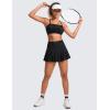 imageCRZ YOGA Butterluxe Womens Adjustable Spaghetti Thin Strap Sports Bra  Padded Wireless Square Neck Workout Yoga ClothesBlack Tie Dye Flowers
