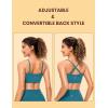 imageCRZ YOGA Butterluxe Womens Adjustable Spaghetti Thin Strap Sports Bra  Padded Wireless Square Neck Workout Yoga ClothesBorealis Green