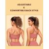 imageCRZ YOGA Butterluxe Womens Adjustable Spaghetti Thin Strap Sports Bra  Padded Wireless Square Neck Workout Yoga ClothesBriar Rose