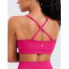 imageCRZ YOGA Butterluxe Womens Adjustable Spaghetti Thin Strap Sports Bra  Padded Wireless Square Neck Workout Yoga ClothesGranita Pink