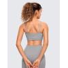 imageCRZ YOGA Butterluxe Womens Adjustable Spaghetti Thin Strap Sports Bra  Padded Wireless Square Neck Workout Yoga ClothesGull Gray
