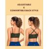 imageCRZ YOGA Butterluxe Womens Adjustable Spaghetti Thin Strap Sports Bra  Padded Wireless Square Neck Workout Yoga ClothesOlive Green