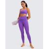 imageCRZ YOGA Butterluxe Womens Adjustable Spaghetti Thin Strap Sports Bra  Padded Wireless Square Neck Workout Yoga ClothesRoyal Lilac