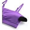 imageCRZ YOGA Butterluxe Womens Adjustable Spaghetti Thin Strap Sports Bra  Padded Wireless Square Neck Workout Yoga ClothesRoyal Lilac