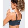 imageCRZ YOGA Butterluxe Womens Adjustable Spaghetti Thin Strap Sports Bra  Padded Wireless Square Neck Workout Yoga ClothesStelindigo