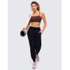 imageCRZ YOGA Butterluxe Womens Adjustable Spaghetti Thin Strap Sports Bra  Padded Wireless Square Neck Workout Yoga ClothesTaupe
