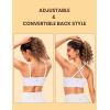 imageCRZ YOGA Butterluxe Womens Adjustable Spaghetti Thin Strap Sports Bra  Padded Wireless Square Neck Workout Yoga ClothesWhite