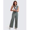 imageCRZ YOGA Lightweight Wide Leg Pants for Women 30quot High Waisted Casual Lounge Travel Work Sweatpants Loose Fit SummerGrey Sage