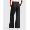 imageCRZ YOGA Soft Stretchy Wide Leg Sweatpants Women 30 High Waisted Casual Lounge Pajama Travel Pants with PocketsBlack
