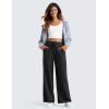 imageCRZ YOGA Soft Stretchy Wide Leg Sweatpants Women 30 High Waisted Casual Lounge Pajama Travel Pants with PocketsBlack
