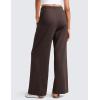 imageCRZ YOGA Soft Stretchy Wide Leg Sweatpants Women 30 High Waisted Casual Lounge Pajama Travel Pants with PocketsHot Fudge Brown