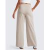 imageCRZ YOGA Soft Stretchy Wide Leg Sweatpants Women 30 High Waisted Casual Lounge Pajama Travel Pants with PocketsMojave Tan