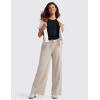 imageCRZ YOGA Soft Stretchy Wide Leg Sweatpants Women 30 High Waisted Casual Lounge Pajama Travel Pants with PocketsMojave Tan