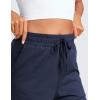 imageCRZ YOGA Soft Stretchy Wide Leg Sweatpants Women 30 High Waisted Casual Lounge Pajama Travel Pants with PocketsNavy