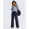 imageCRZ YOGA Soft Stretchy Wide Leg Sweatpants Women 30 High Waisted Casual Lounge Pajama Travel Pants with PocketsNavy