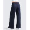 imageCRZ YOGA Soft Stretchy Wide Leg Sweatpants Women 30 High Waisted Casual Lounge Pajama Travel Pants with PocketsNavy