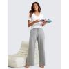 imageCRZ YOGA Soft Stretchy Wide Leg Sweatpants Women 30 High Waisted Casual Lounge Pajama Travel Pants with PocketsSterling