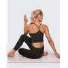 imageCRZ YOGA Womens Butterluxe Y Back Longline Sports Bras  Spaghetti Straps Racerback Padded Yoga Workout Crop Tank TopBlack