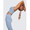 imageCRZ YOGA Womens Butterluxe Y Back Longline Sports Bras  Spaghetti Straps Racerback Padded Yoga Workout Crop Tank TopCambric Blue