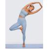 imageCRZ YOGA Womens Butterluxe Y Back Longline Sports Bras  Spaghetti Straps Racerback Padded Yoga Workout Crop Tank TopCambric Blue