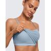 imageCRZ YOGA Womens Butterluxe Y Back Longline Sports Bras  Spaghetti Straps Racerback Padded Yoga Workout Crop Tank TopCambric Blue