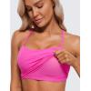 imageCRZ YOGA Womens Butterluxe Y Back Longline Sports Bras  Spaghetti Straps Racerback Padded Yoga Workout Crop Tank TopLight Purple