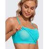 imageCRZ YOGA Womens Butterluxe Y Back Longline Sports Bras  Spaghetti Straps Racerback Padded Yoga Workout Crop Tank TopSpectral Blue