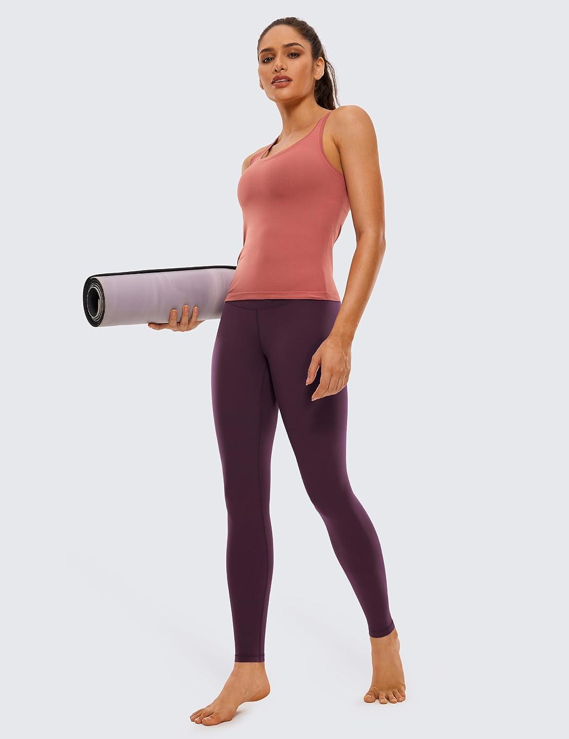 imageCRZ YOGA Butterluxe Extra Long Leggings for Tall Women 31 Inches  High Waisted Athletic Workout Soft Yoga PantsDeep Purple