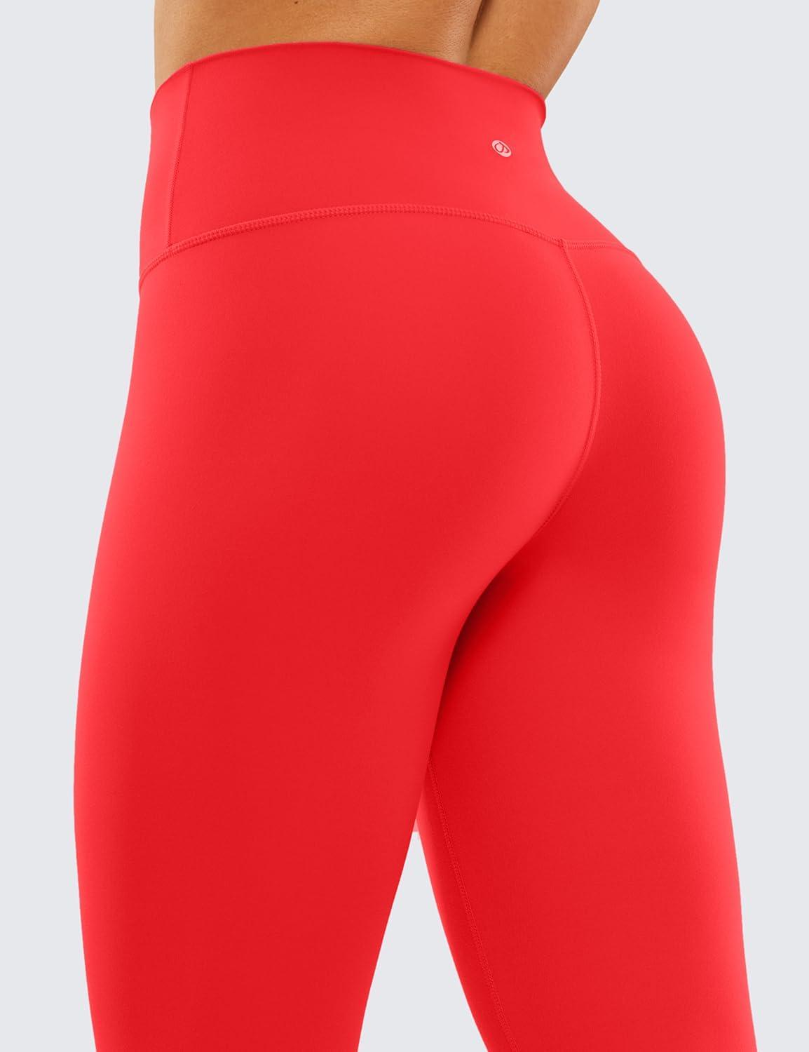 imageCRZ YOGA Butterluxe Extra Long Leggings for Tall Women 31 Inches  High Waisted Athletic Workout Soft Yoga PantsDeep Red