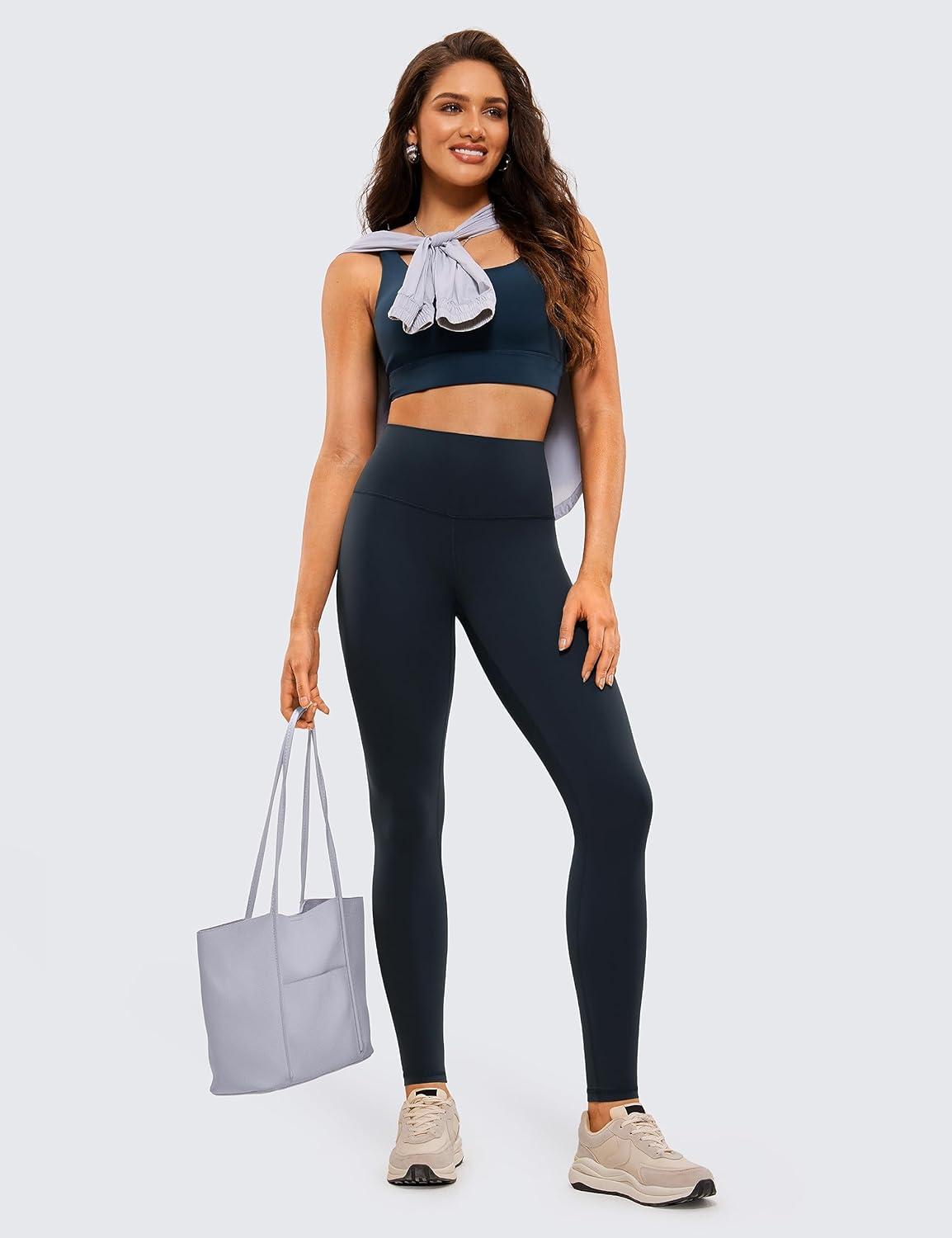 imageCRZ YOGA Butterluxe Extra Long Leggings for Tall Women 31 Inches  High Waisted Athletic Workout Soft Yoga PantsTrue Navy