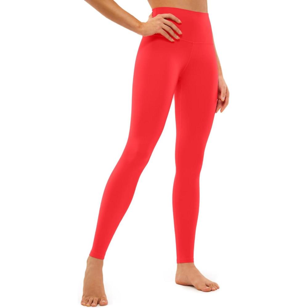 imageCRZ YOGA Butterluxe Extra Long Leggings for Tall Women 31 Inches  High Waisted Athletic Workout Soft Yoga PantsDeep Red