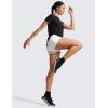 imageCRZ YOGA Cloudweight Short Sleeve Shirts for Women Side Slit Workout Tops Lightweight Athletic Basic Crewneck TShirtsBlack