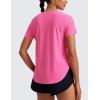 imageCRZ YOGA Cloudweight Short Sleeve Shirts for Women Side Slit Workout Tops Lightweight Athletic Basic Crewneck TShirtsMagenta