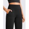 imageCRZ YOGA Womens Butterluxe High Waist Wide Leg Pants with Pockets 31quot  Buttery Soft Comfy Casual Yoga LoungeBlack