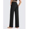 imageCRZ YOGA Womens Butterluxe High Waist Wide Leg Pants with Pockets 31quot  Buttery Soft Comfy Casual Yoga LoungeBlack