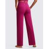imageCRZ YOGA Womens Butterluxe High Waist Wide Leg Pants with Pockets 31quot  Buttery Soft Comfy Casual Yoga LoungeMagenta Purple