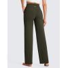 imageCRZ YOGA Womens Butterluxe High Waist Wide Leg Pants with Pockets 31quot  Buttery Soft Comfy Casual Yoga LoungeOlive Green